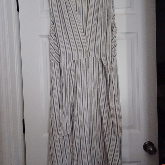 Tahari Womens Size L Ftont Tie Knot Sleeveless Midi dress - Picture 3 of 8